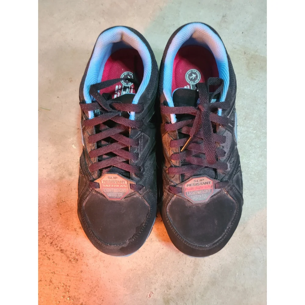 Sketchers Flex Sole WORK Alloy Toe Shoe Memory Foam Slip Resistant Women Size 7 - Picture 2 of 4